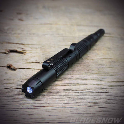 6.5 inches tactical pen LED in black color