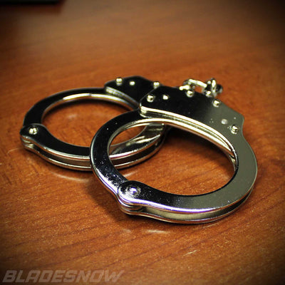 Professional double locking handcuffs nickel plated