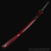 red blade of katana sword