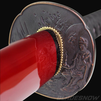 Red Katana Sword Handmade R474