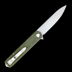 Cobratec Kuzio Pocket Knife D2 - Ball Bearing OD Green G10