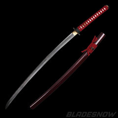 Onikiri Battle Ready Handmade 1060 Steel Samurai Katana Sword Red