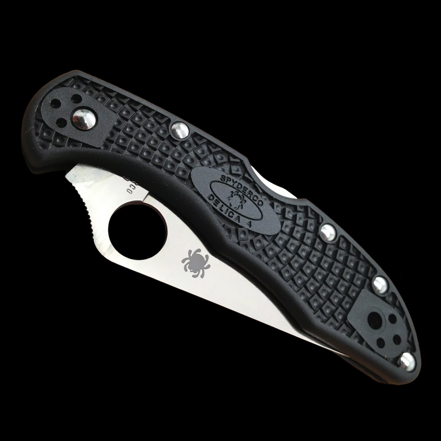 Spyderco Delica 4 Lightweight Pocket Knife Black FRN Handle