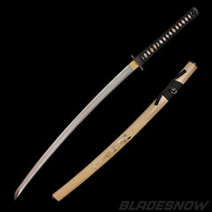 Kagemusha Damascus Katana Sword Battle Ready Handmade - Wood