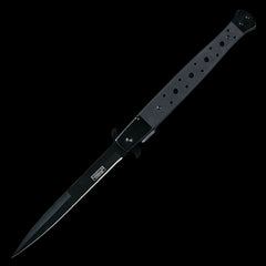 XL 13" Stiletto Pocket Knife G10 Black Handle