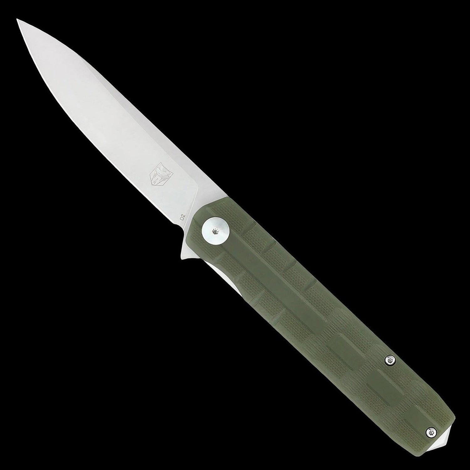 Cobratec Kuzio Pocket Knife D2 - Ball Bearing OD Green G10