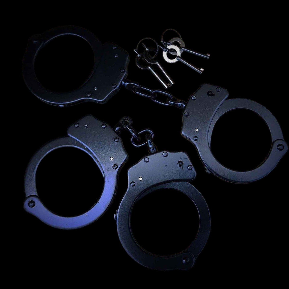 Pro Handcuffs Double Locking Black 2 Pairs