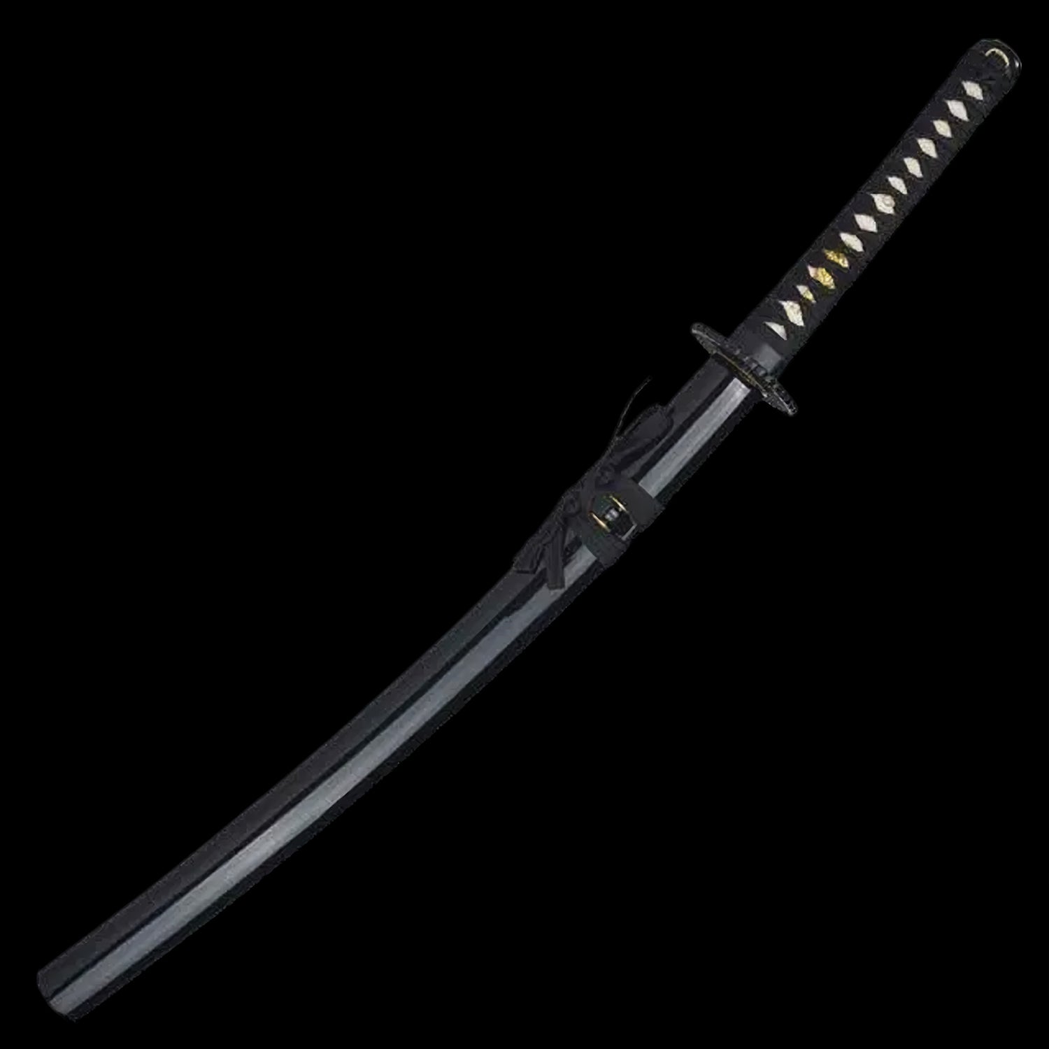 Onikiri Battle Ready 34" Wakizashi 1045 Steel Handmade Katana Sword Black