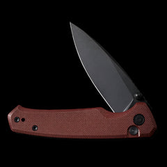 CIVIVI Altus Nitro-V Steel Button Lock Pocket Knife Burgundy G10 Handle