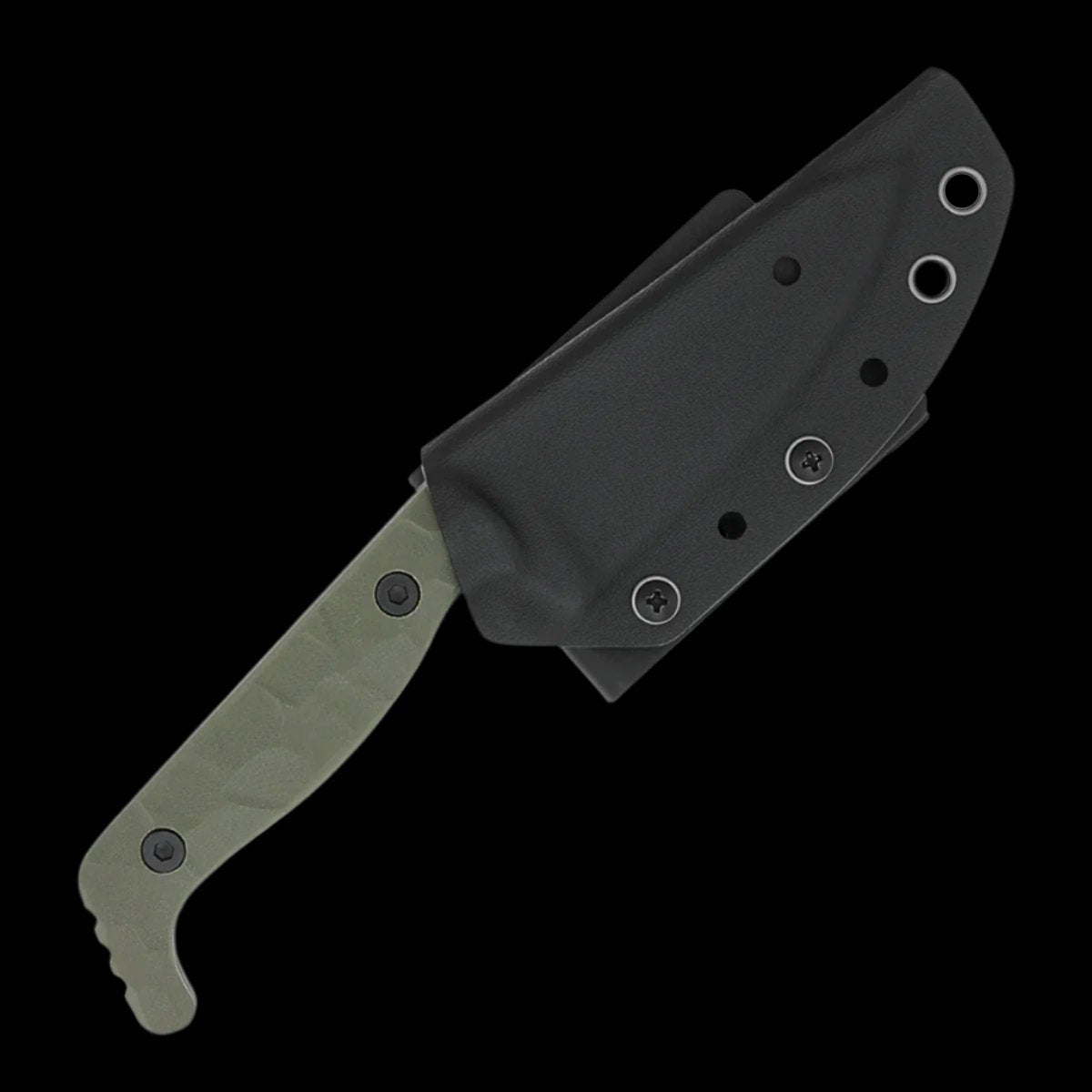 Cobratec Kingpin Fixed Blade Knife D2 with Kydex Sheath - OD Green G10