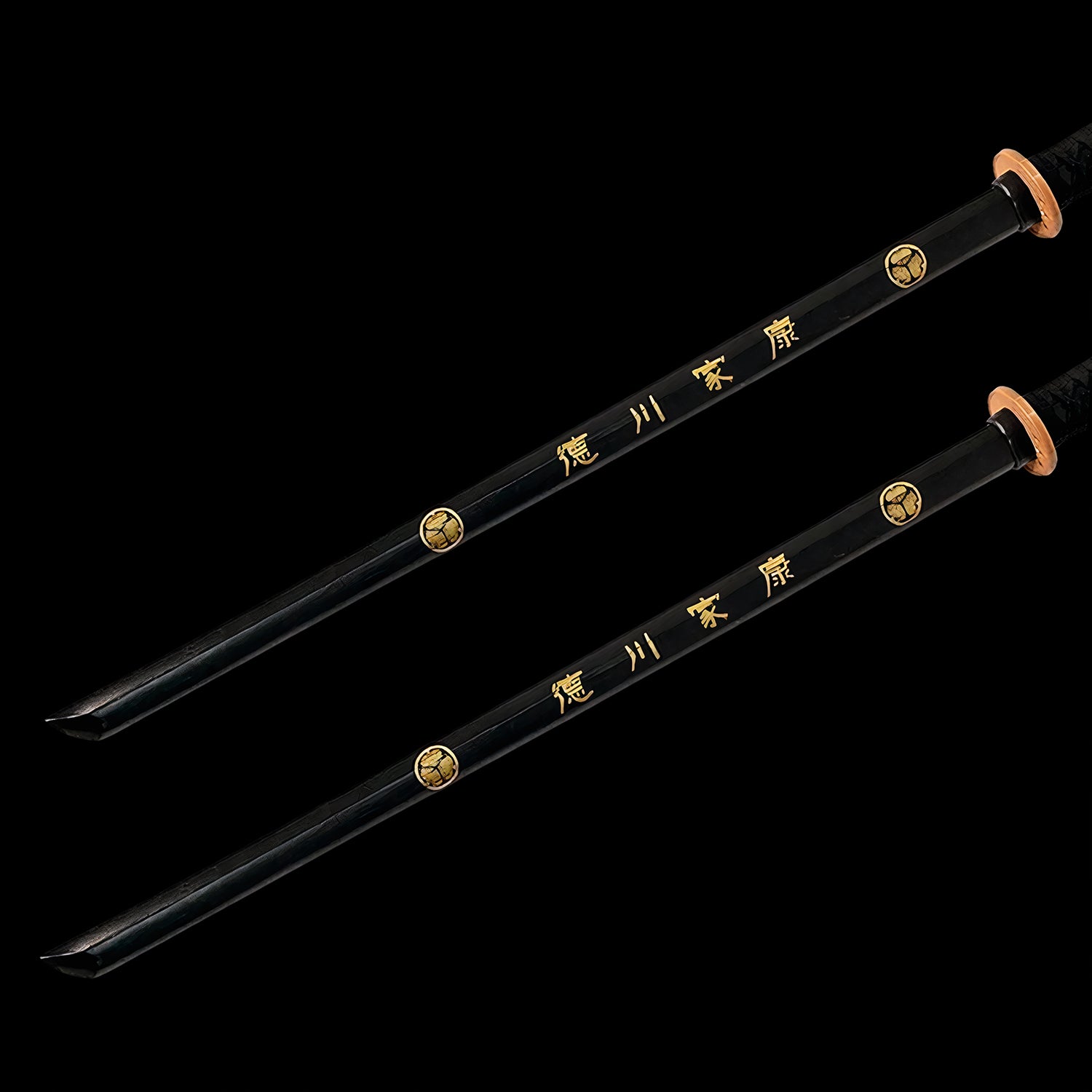 Bokken Shinai Practice Wooden Swords Kendo Black - 2 pack