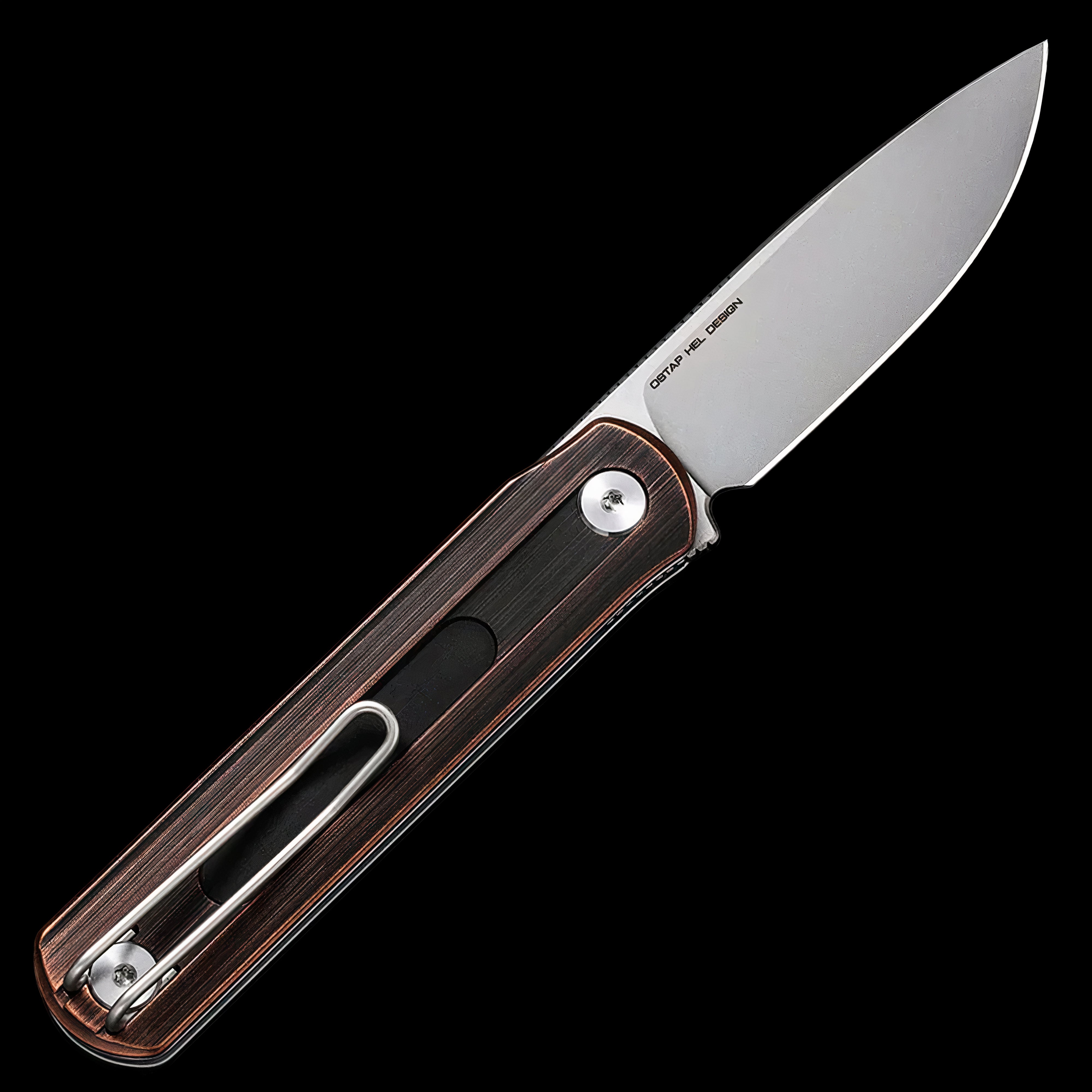 CIVIVI Foldis Nitro-V Steel Slip Joint Top Flipper Knife Copper Handle