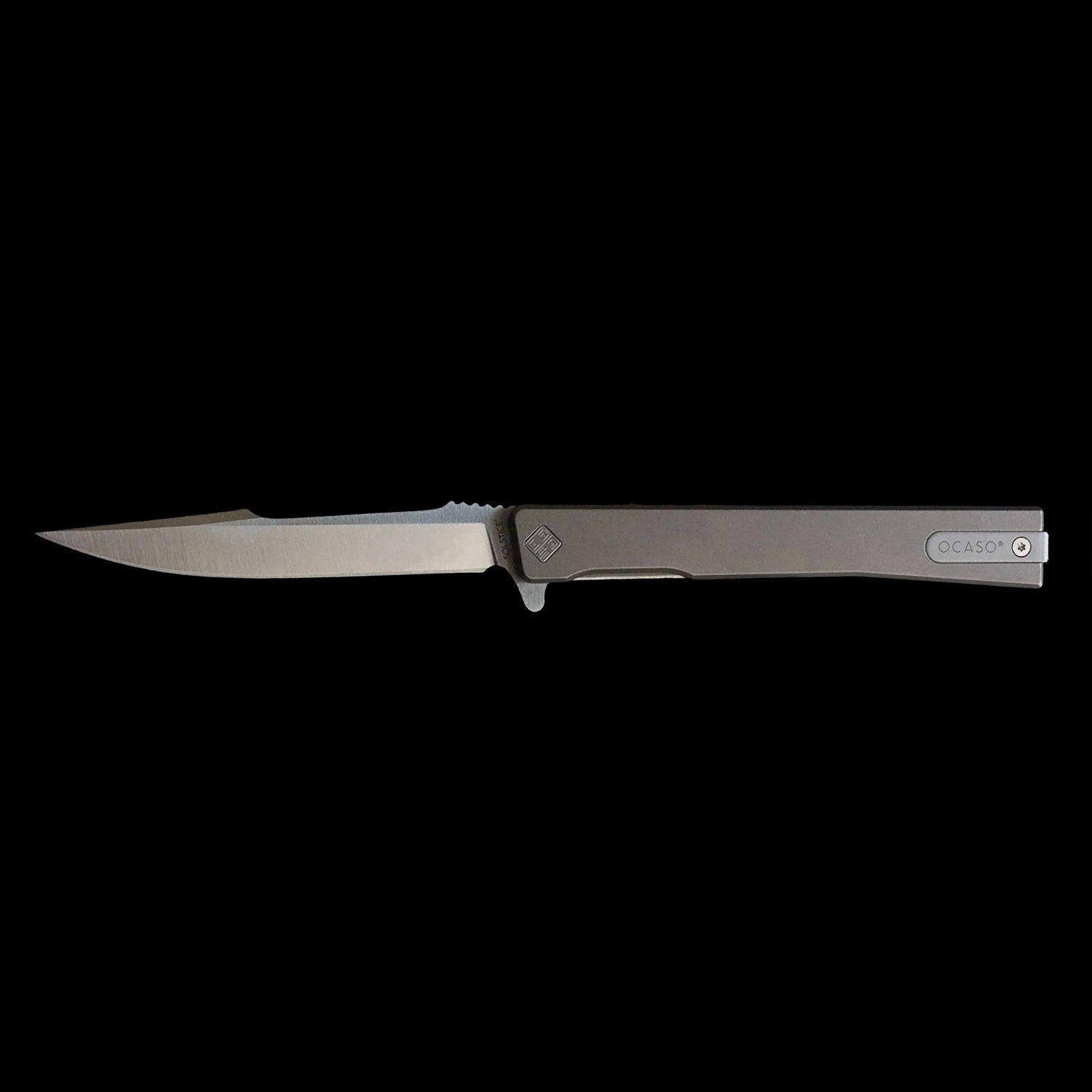 Ocaso Knives Solstice S35VN Satin Harpoon - Titanium Handle