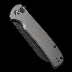 CIVIVI Chevalier II Black Stonewashed Button Lock Flipper Aluminum