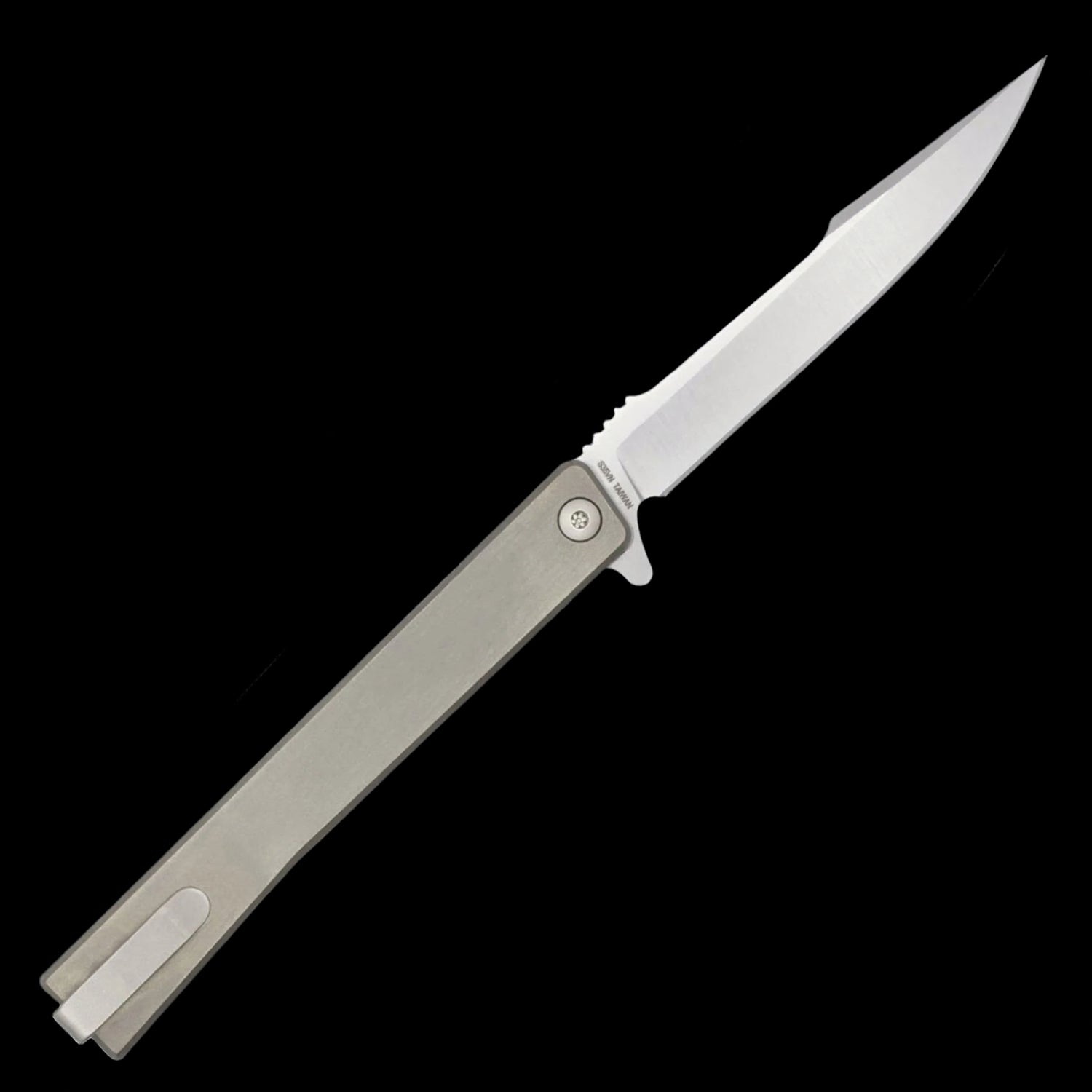 Ocaso Knives Solstice S35VN Satin Harpoon - Titanium Handle