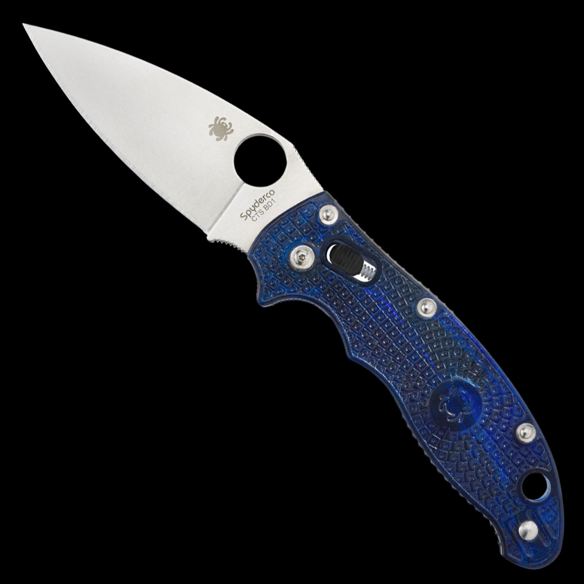 Spyderco Manix 2 Ball Bearing Lock Folder Translucent Blue FRCP Handle