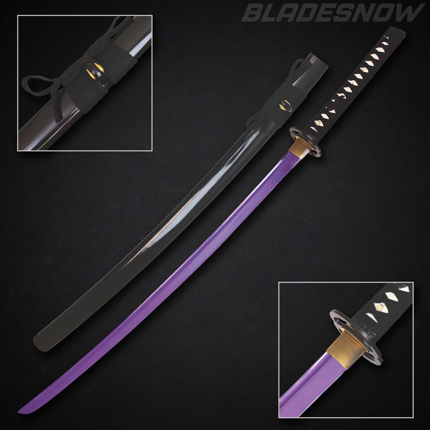 41" Handmade Battle Ready Purple Carbon Steel - Katana Sword