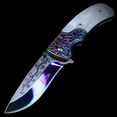 Western Cowboy Heritage Aura Pearl Assisted Pocket Knife