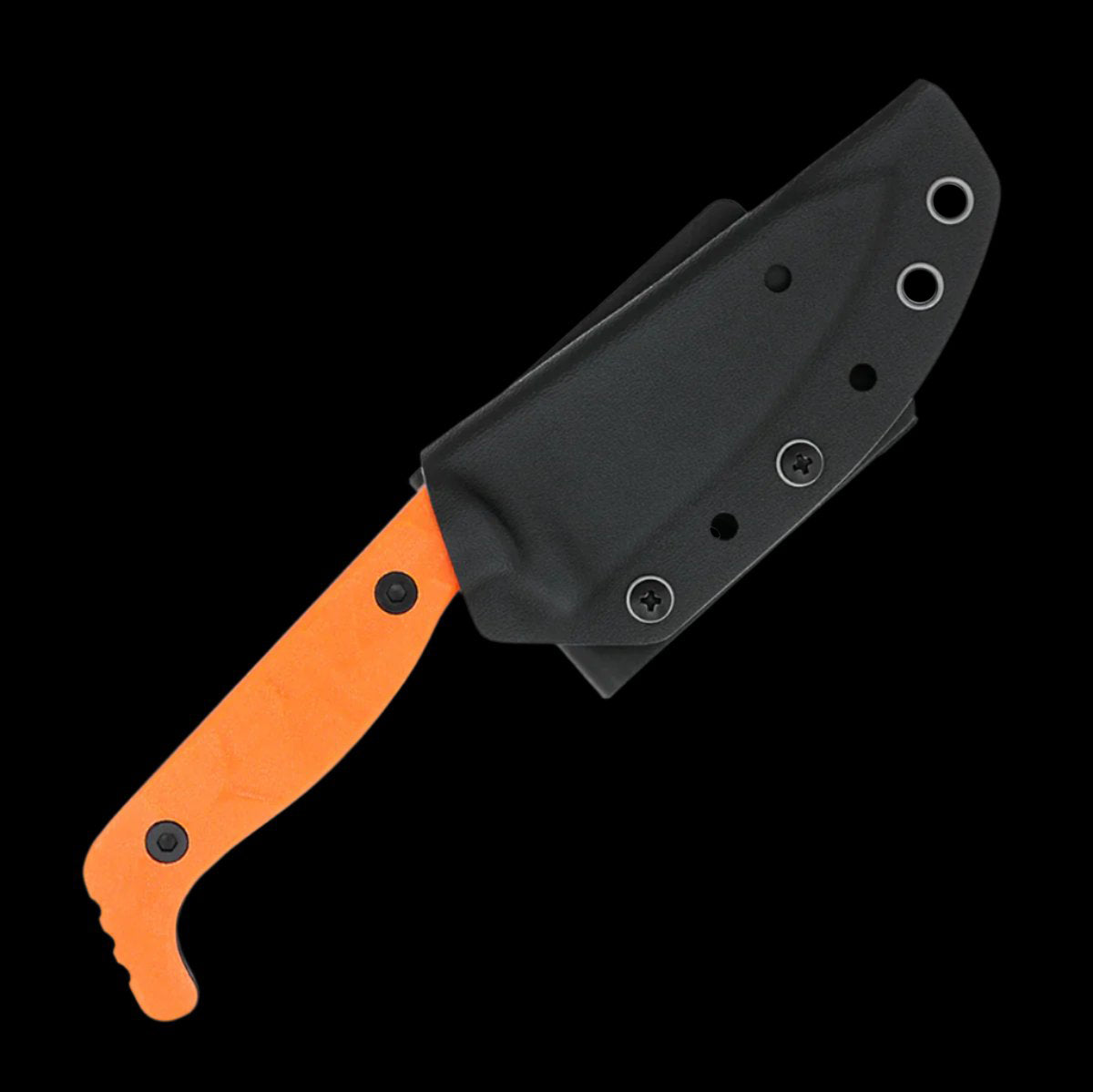 Cobratec Kingpin Fixed Blade Knife D2 with Kydex Sheath - Orange G10