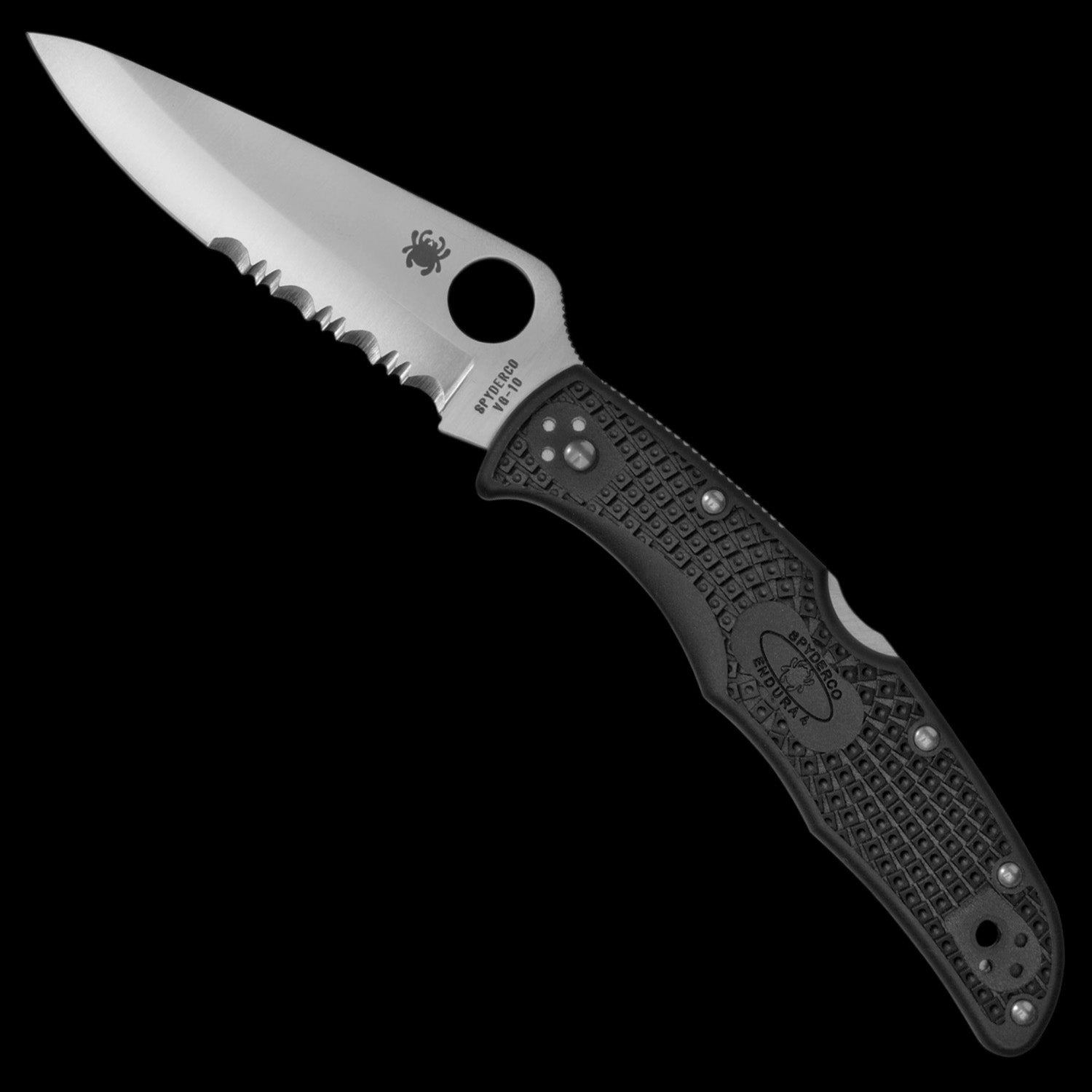 Spyderco Endura 4 Lightweight Pocket Knife Black FRN Handle