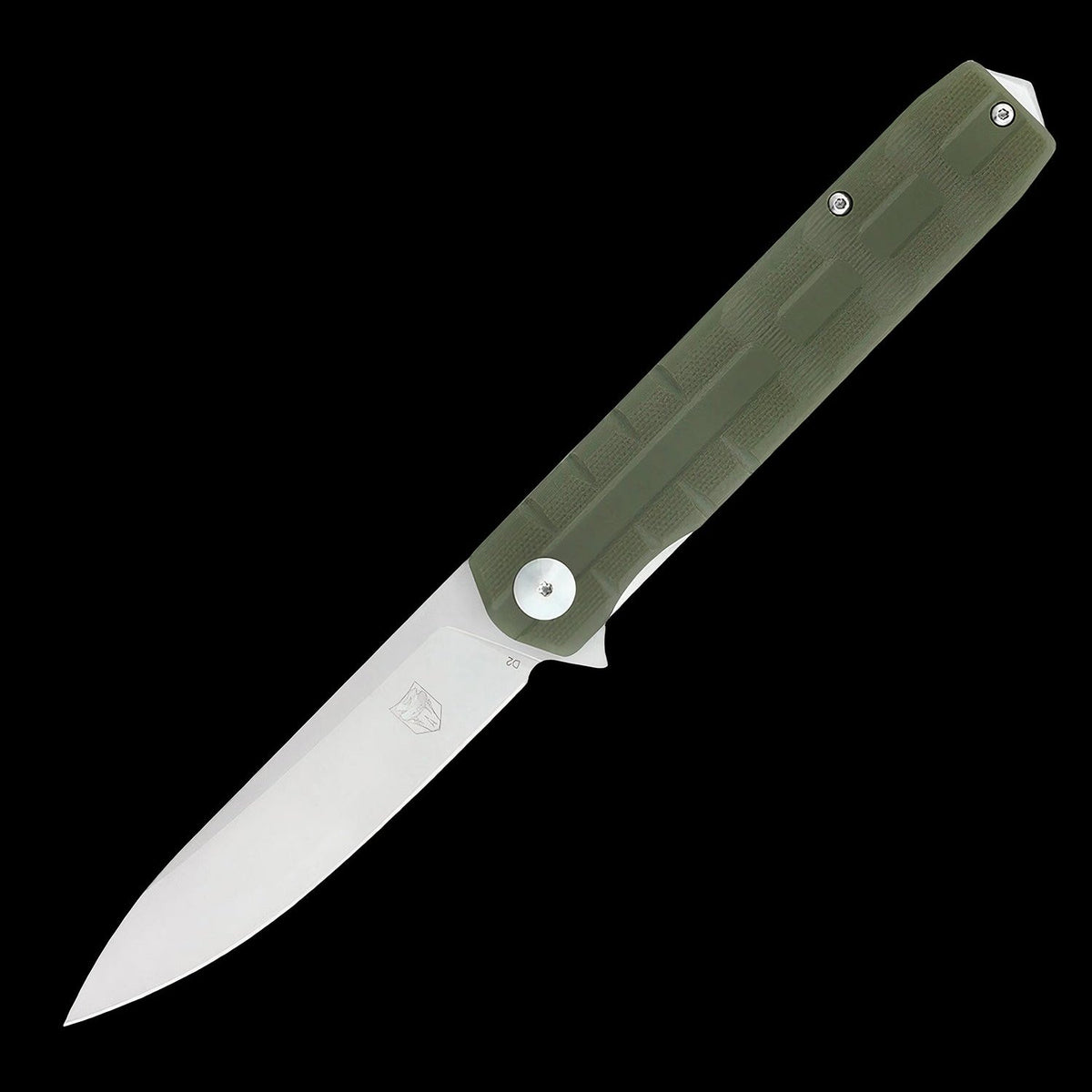 Cobratec Kuzio Pocket Knife D2 - Ball Bearing OD Green G10