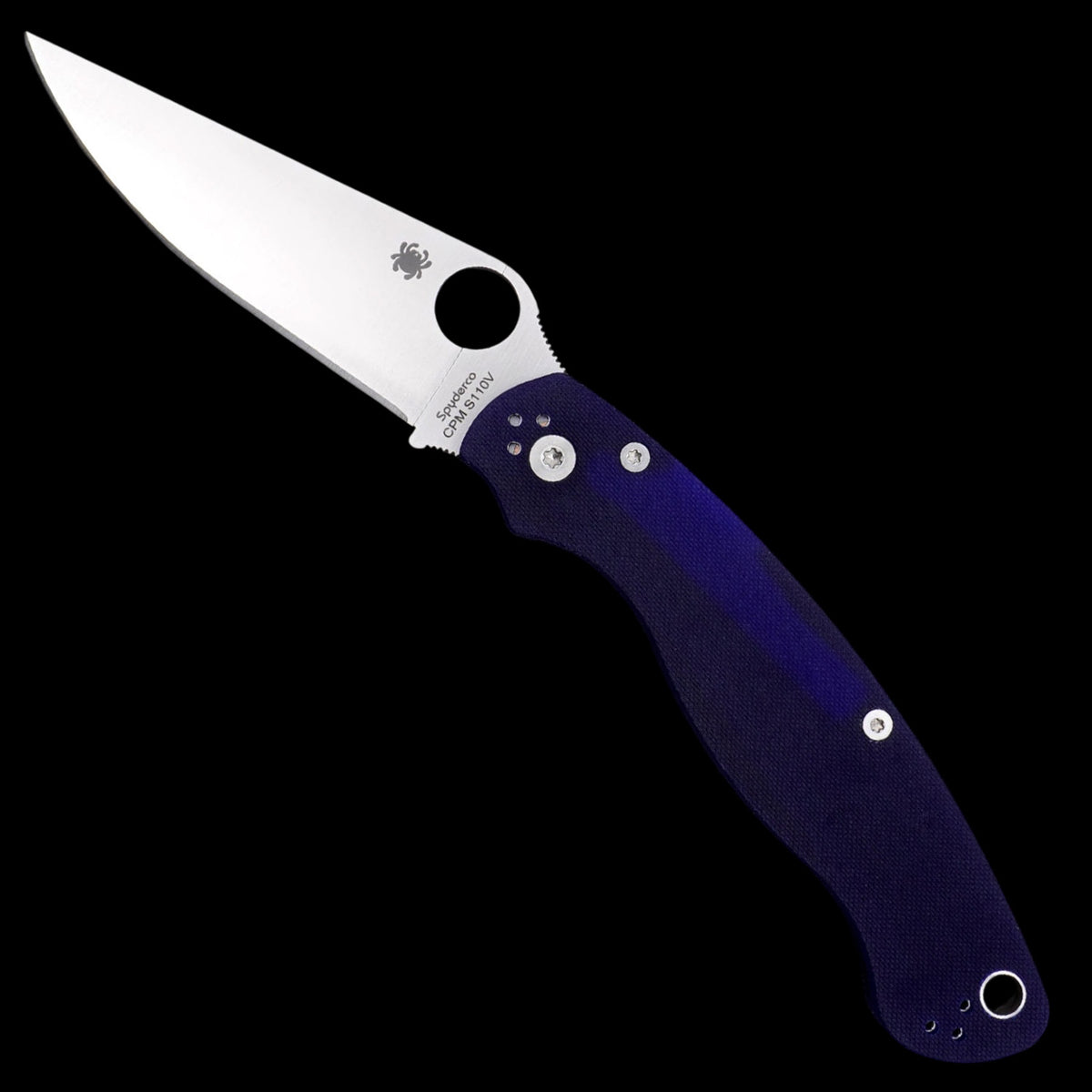 Spyderco Military 2 Pocket Knife S110V Dark Blue G10 Handle