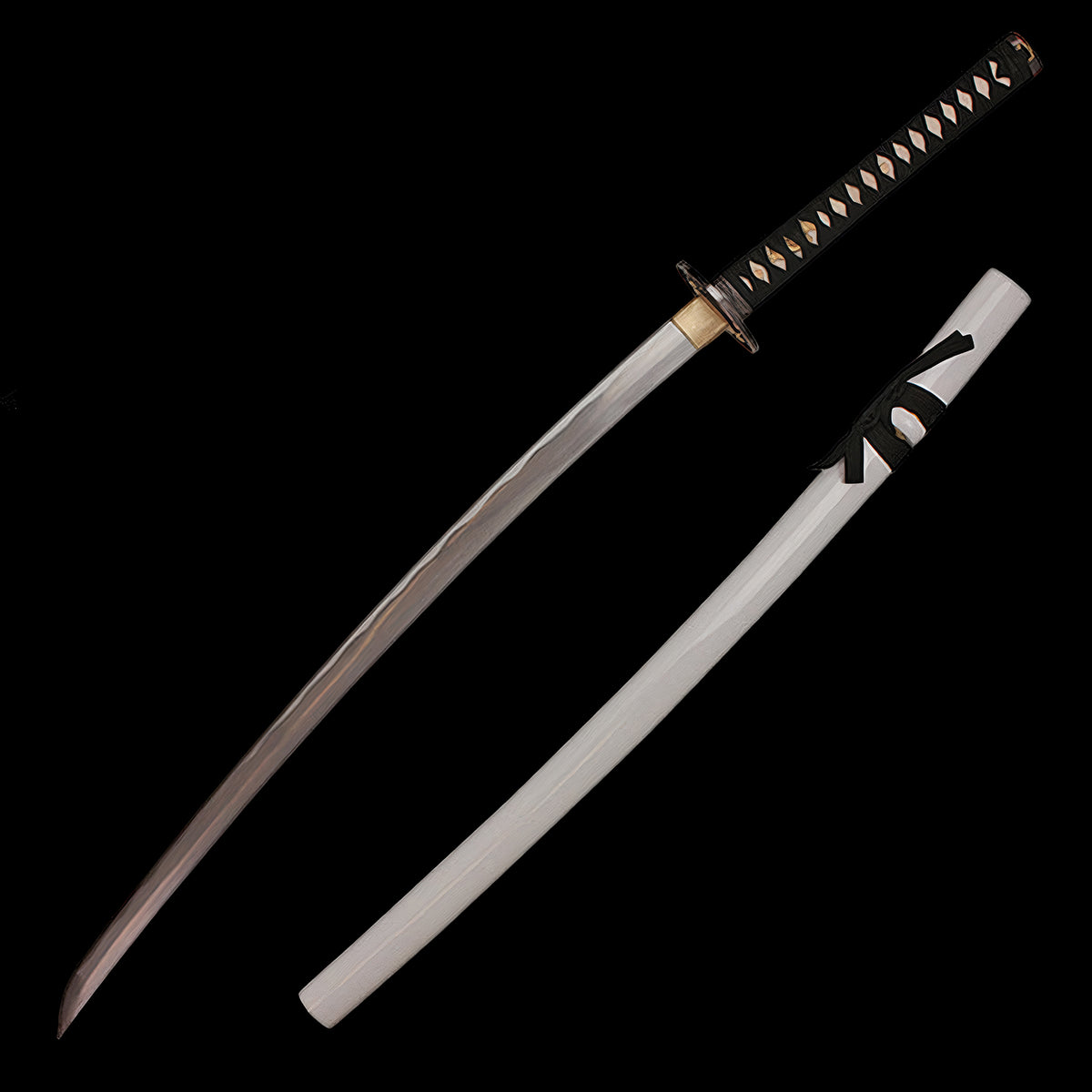 Onikiri Damascus Hand Forged Battle Ready Katana Sword - White