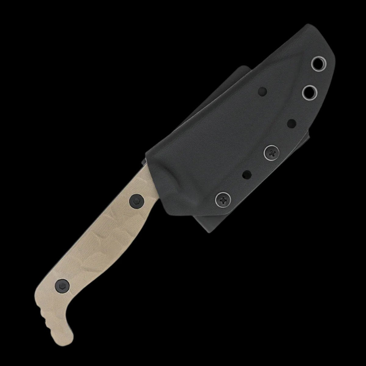 Cobratec Kingpin Fixed Blade Knife D2 with Kydex Sheath - Tan G10