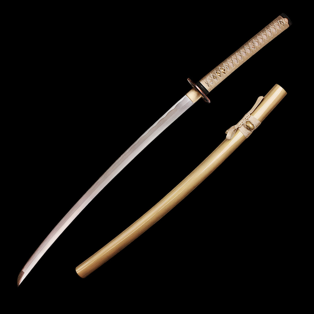 Onikiri Gold Battle Ready 1045 Steel Katana Sword Handmade