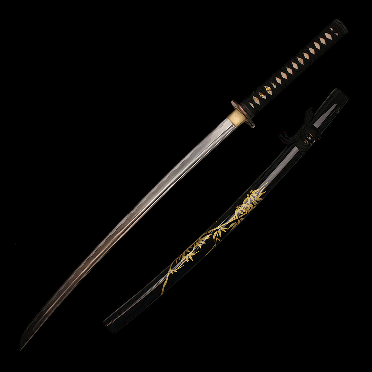 Onikiri Gold Bamboo Samurai Katana Sword Battle Ready 1045 Steel Handmade