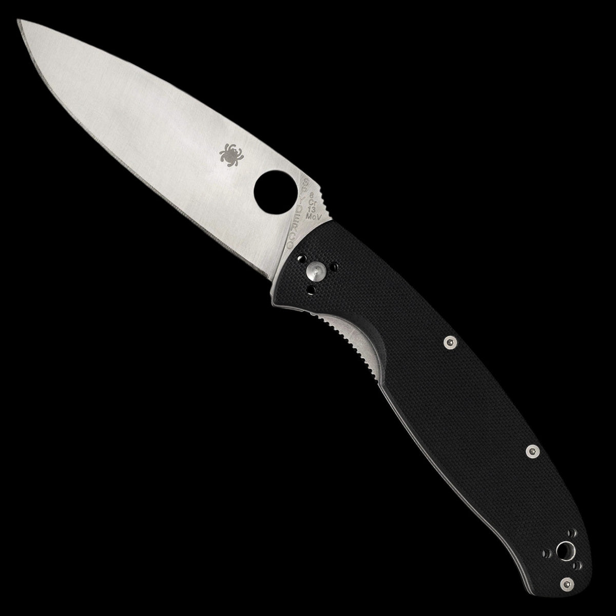 Spyderco Resilience Pocket Knife Black G10 Handle