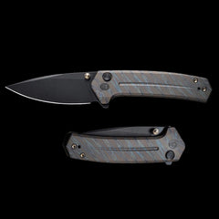 WE Knife Culex 20CV Flipper Pocket Knife - Titanium Tiger Stripe Flamed Handle