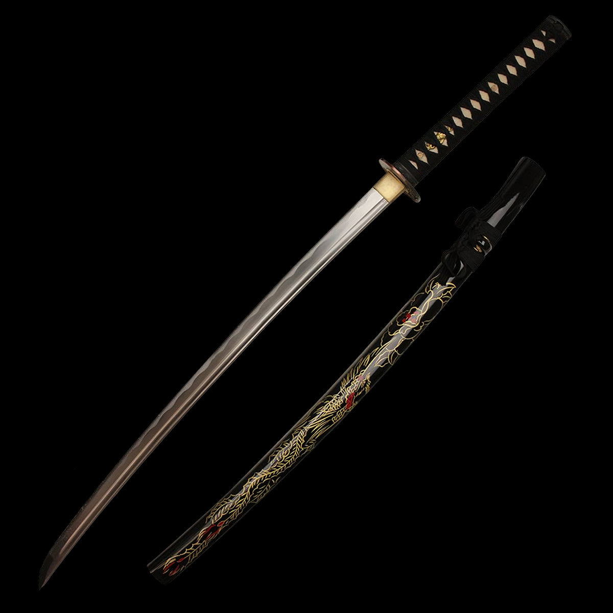 Onikiri Gold Phoenix Samurai Katana Sword Battle Ready 1045 Steel Handmade