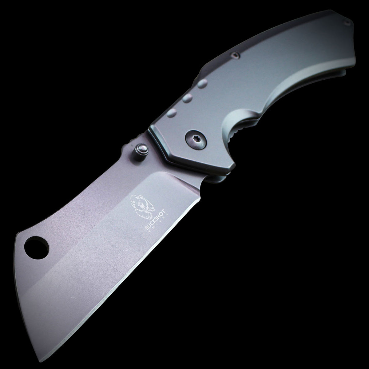 Spring Assisted Pocket Cleaver Aircraft Gray