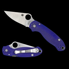 Spyderco Para 3 S110V Pocket Knife Dark Blue G10