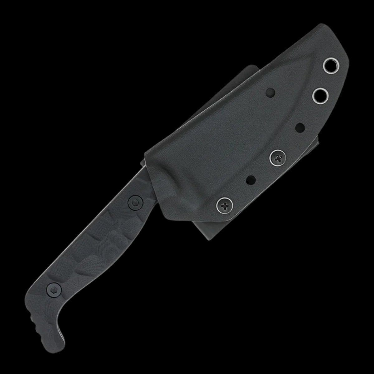 Cobratec Kingpin Fixed Blade Knife D2 with Kydex Sheath - Black G10