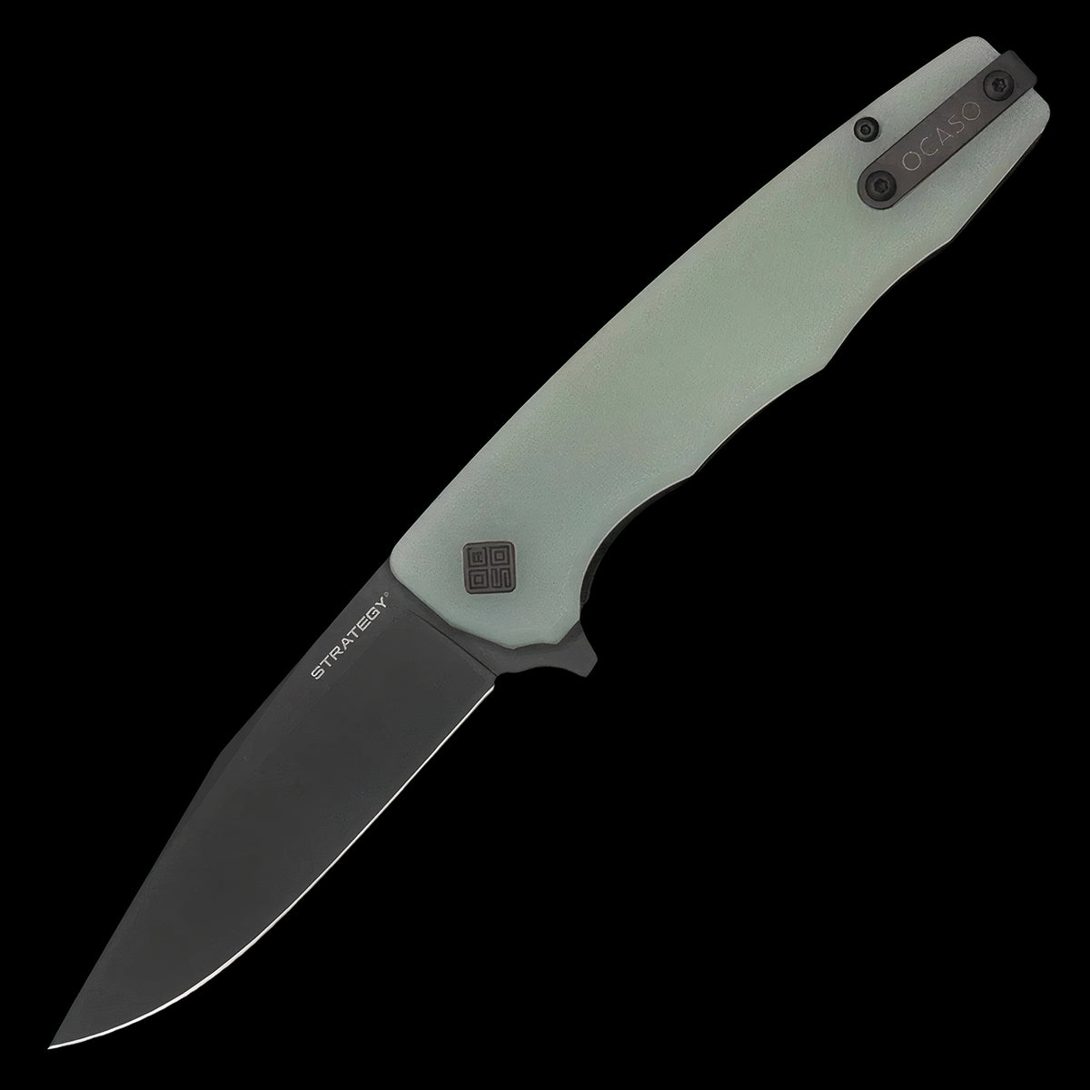 Ocaso Knives Strategy Folder D2 - Jade G10 Black