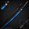 40" Handmade Battle Ready Blue Damascus Etched - Katana Sword