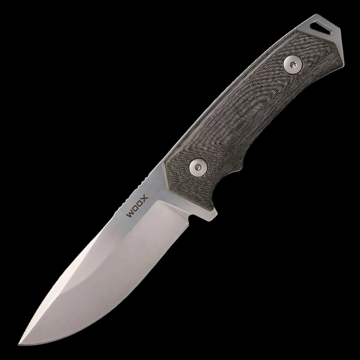 Woox Knife Rock 62 Fixed Blade Knife - Grey Micarta Handle