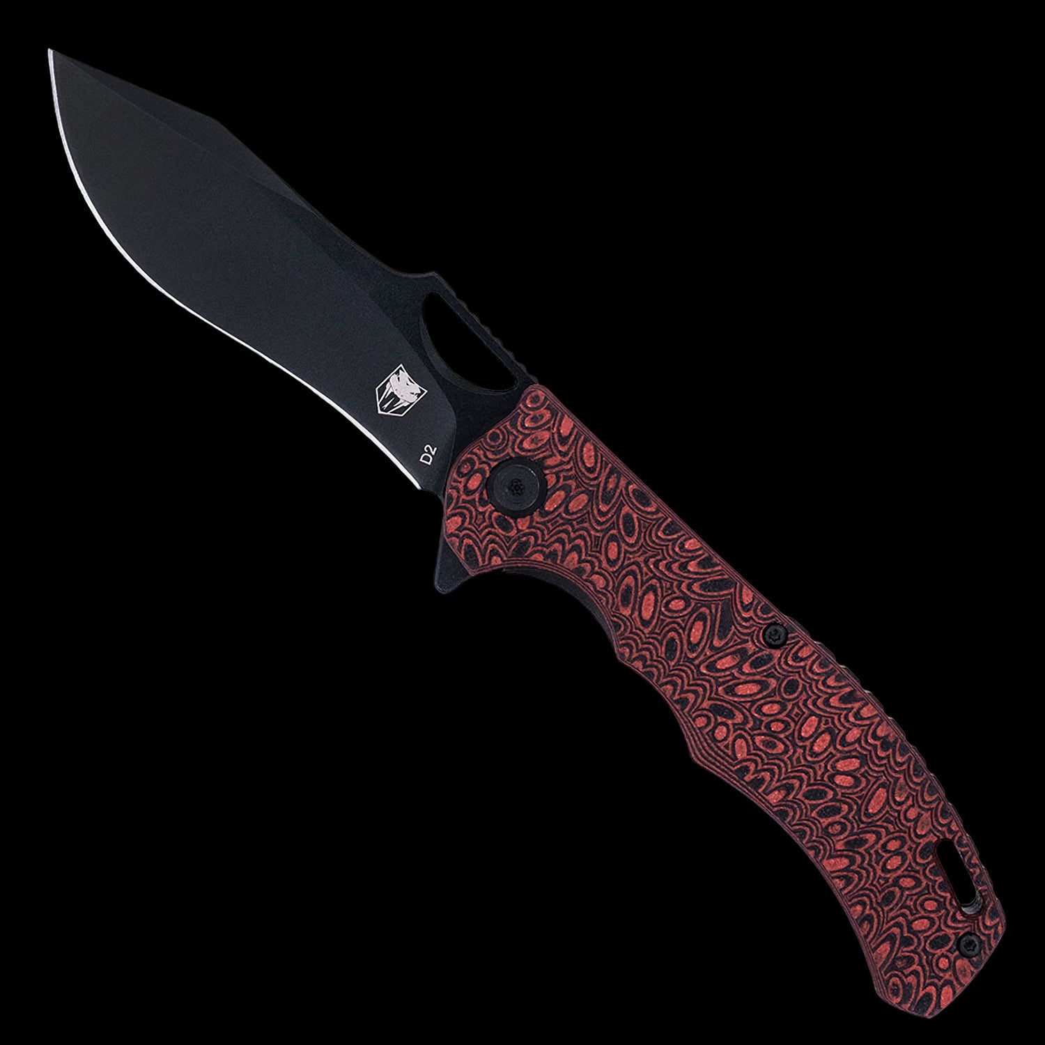 Cobratec Nighthawk D2 Pocket Knife G10 Black/Red