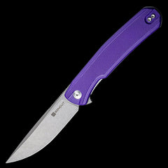 SENCUT Scitus D2 Stonewashed Flipper - Purple G10 Handle