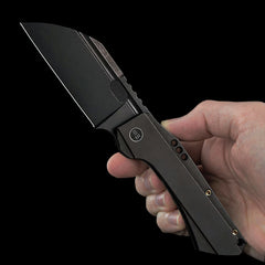 WE Knife Roxi 3 Front Flipper S35VN Pocket Cleaver - Black Titanium Handle