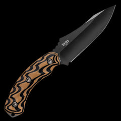 Southern Grind Jackal 8670M Black Fixed Blade Knife Black & Tan G10 Handle