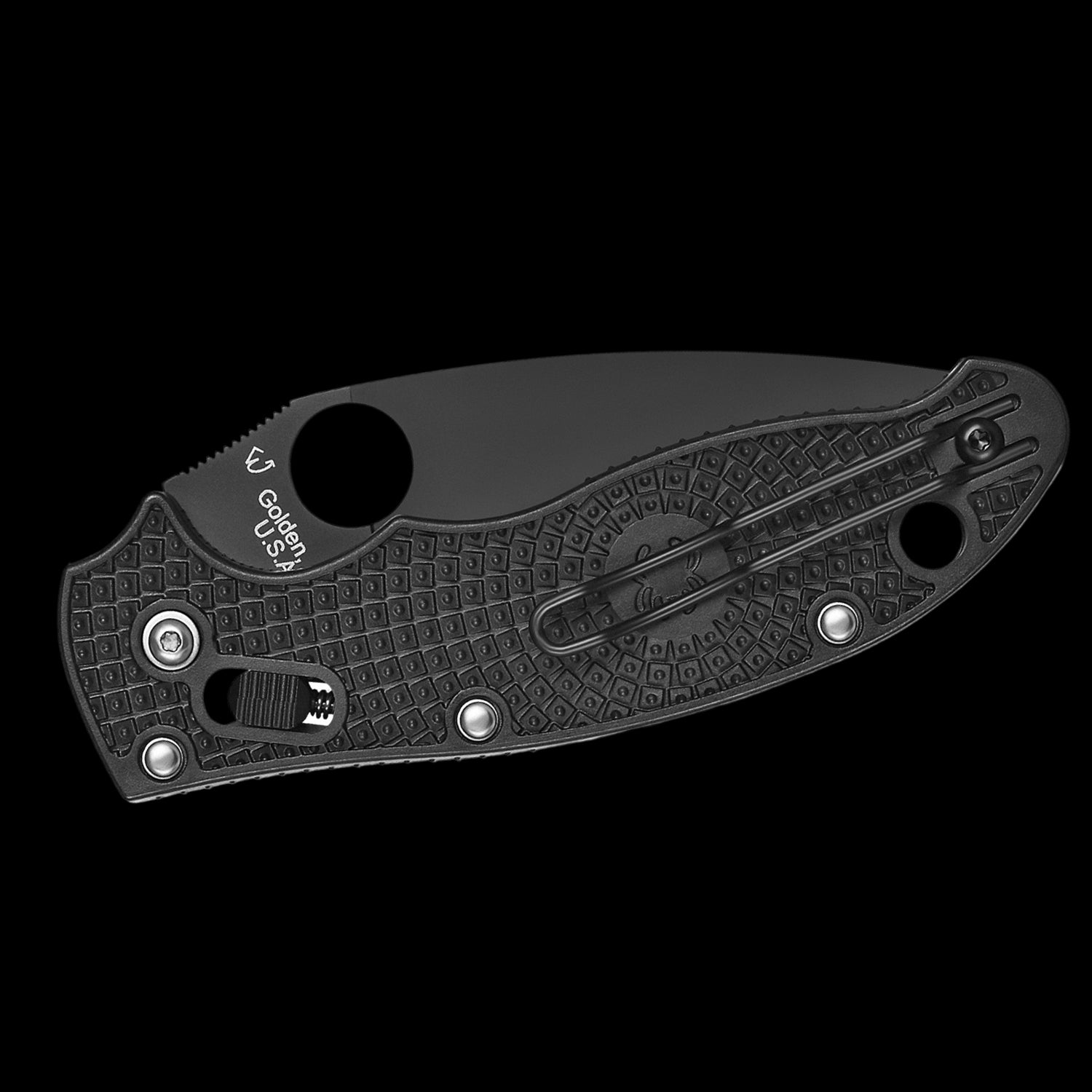 Spyderco Manix 2 Lightweight Ball Bearing Lock Folder Black FRCP Handle