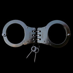 Pro Handcuffs Triple Hinged Double Locking Black