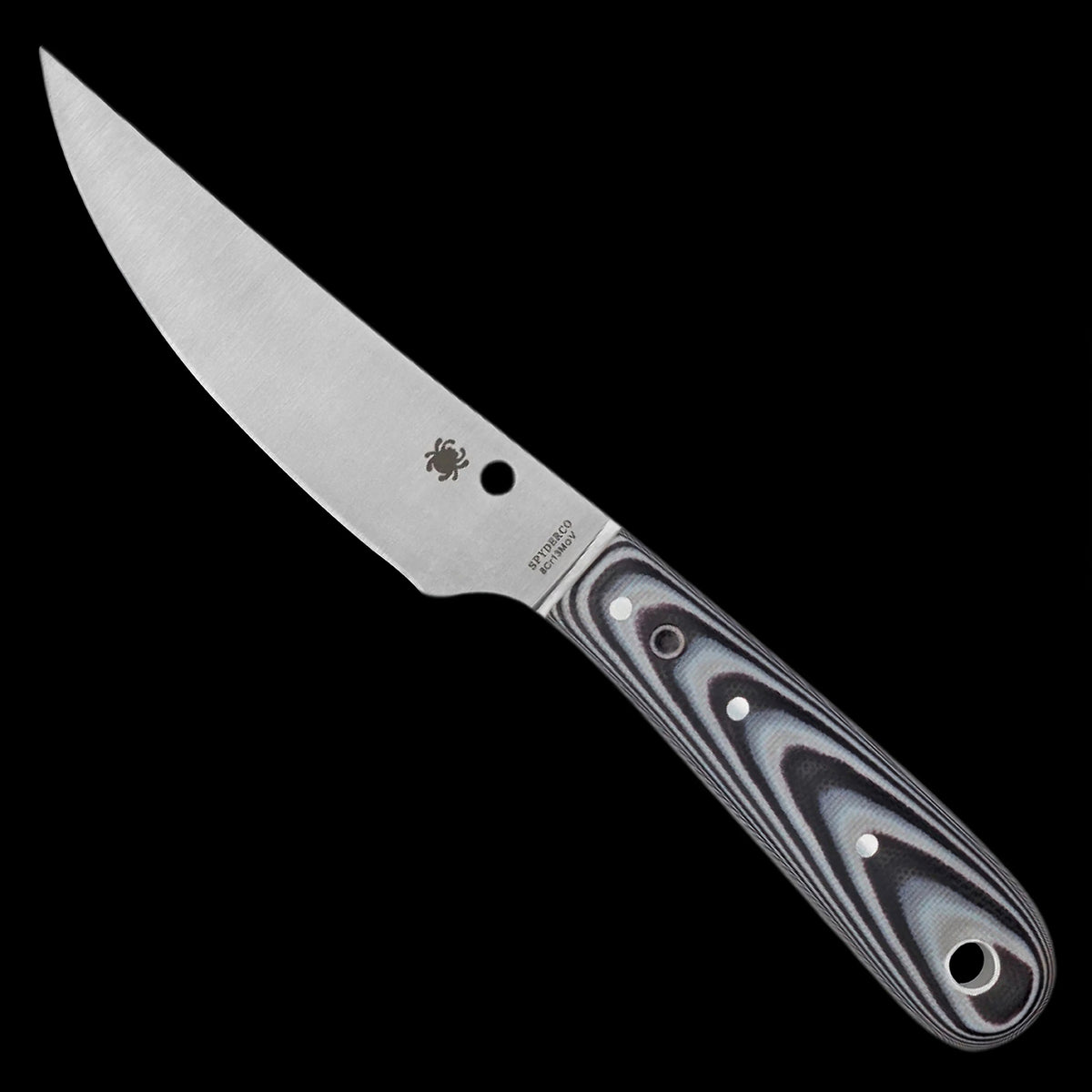 Spyderco Bow River Fixed Blade Knife Black/Gray G10 Handle