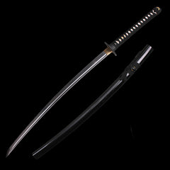 Onikiri Battle Ready Handmade 1045 Steel Samurai Katana Sword Black