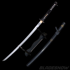 Hattori Hanzo Handmade 1045 Steel Battle Ready Samurai Katana Sword Black