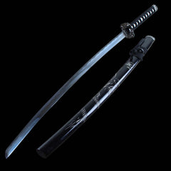 Black Dragon Collectible Display Katana Sword (dull blade)