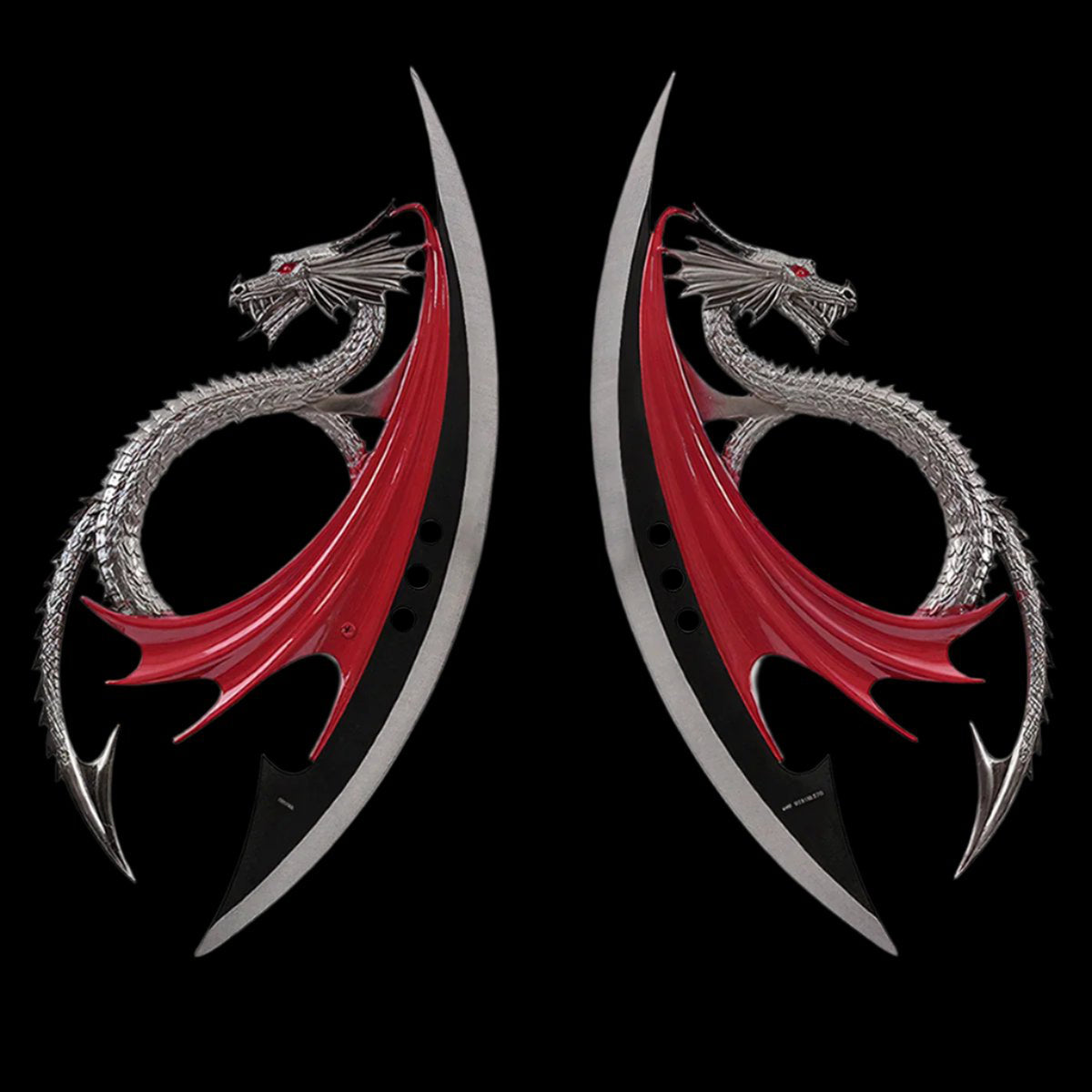 Twin Dragon Daggers with Stand (not sharp)